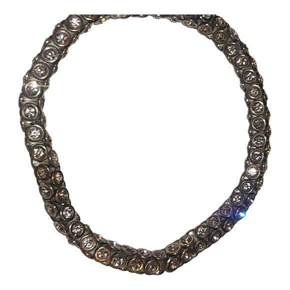 Stella & Dot Metal & Rhinestone Twist Stretch Bracelet - Picture 3 of 4